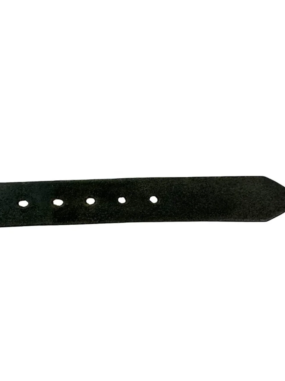 Unbranded Super Flexible Leather Belt With Heavy-Duty Silver-Tone Buckle - Textu